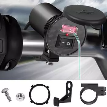 Мотоциклетный руль USB зарядное устройство 12V 5V-1.5A мото адаптер блок питания розетка водонепроницаемый для телефона мобильный мотоцикл аксессуары