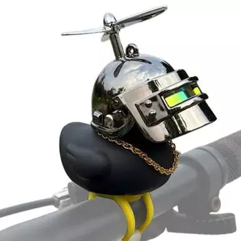 Мотоциклетный руль Утка Мотоцикл Черный милый Украшение Утка Сжимаемая Утка Украшения для приборной панели Аксессуары для велосипедных рожков