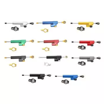 Мотоциклетный рулевой демпфер, регулируемый, универсальный, увеличивающий устойчивость, стабилизатор рулевого управления для двигателя Silver