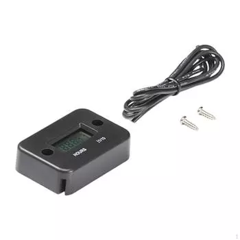 Мотоциклетный счетчик моточасов Счетчик моточасов двигателя Цифровой индуктивный IP68 Водонепроницаемый для картинга