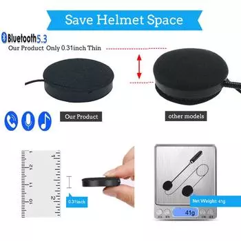 Мотоциклетный шлем Bluetooth-гарнитура BT 5.0 Мотоциклетные наушники с шумоподавлением Беспроводная громкая связь Стерео вызов Музыкальный плеер