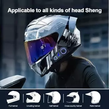 Мотоциклетный шлем Bluetooth гарнитуры IP67 водонепроницаемые беспроводные наушники голосовое управление езда на велосипеде гарнитура HandsFree Call Kit