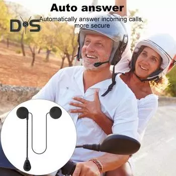 Мотоциклетный шлем Bluetooth-совместимая гарнитура Дисплей батареи в реальном времени Шумоподавление Управление музыкальными вызовами Беспроводные наушники чёрный