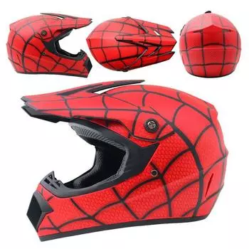 Мотоциклетный шлем для детей S красный
