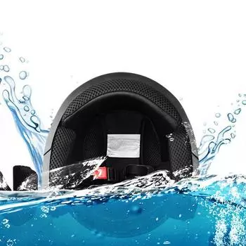 Мотоциклетный шлем для мужчин и женщин с двумя линзами, солнцезащитный козырек, верхняя система вентиляции, легкий шлем для скутера и мотоцикла в стиле ретро 3/4 чёрный