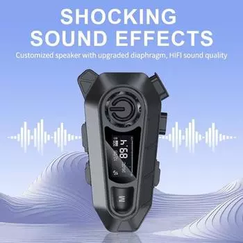 Мотоциклетный шлем гарнитура беспроводной Handfree вызов водонепроницаемый Bt 5.4 мото наушники с FM радио большой светодиодный дисплей для гонщика