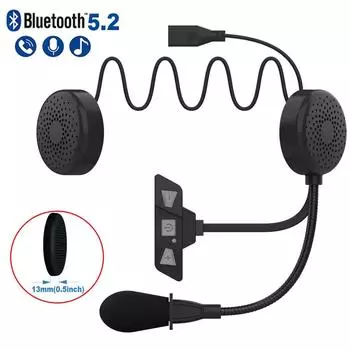 Мотоциклетный шлем гарнитура Bluetooth 5.0 беспроводные ультратонкие наушники мото динамик громкой связи стерео наушники для воспроизведения музыки чёрный