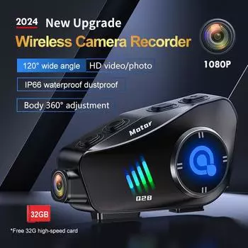 Мотоциклетный шлем гарнитура Bluetooth 5.0 наушники WiFi 1080P объектив видеорегистратор Wifi камера 1500 мАч водонепроницаемый с 32G TF карта