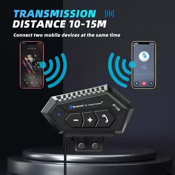 Мотоциклетный шлем гарнитура Bluetooth 5.0 + наушники CSR 2000 мАч аккумулятор антипомех свободные руки для полного/полулицевого шлема