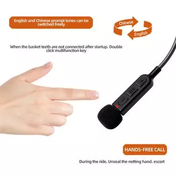 Мотоциклетный шлем гарнитура Bluetooth 5.3 беспроводные наушники гарнитура для звонков стерео для мотоциклиста MP3 плеер длительное время работы чёрный