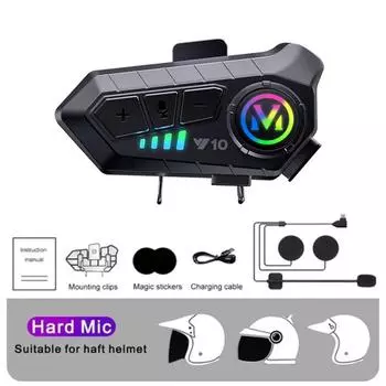 Мотоциклетный шлем гарнитура IPX6 водонепроницаемый беспроводной гарнитура голосовое управление для интегрального шлема, ралли