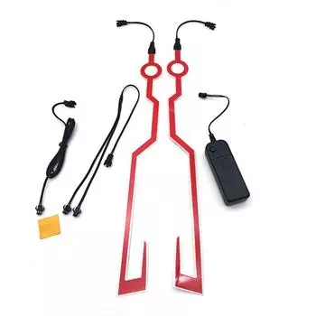 Мотоциклетный шлем Холодная световая полоса Шлемы Режим Ночное вождение Сигнал Мигающие огни полоса Бар