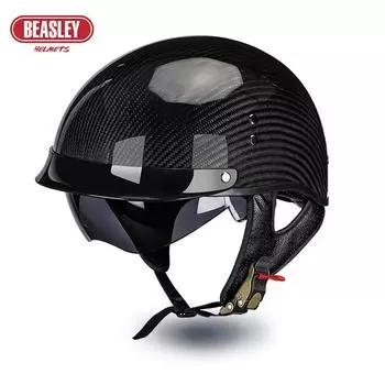 Мотоциклетный шлем из углеродного волокна, мужской Harley, полуретро женский, все L