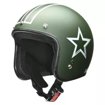 Мотоциклетный шлем Jet GRENVER Matte Green Free Size [Lead Industries] - зелёный