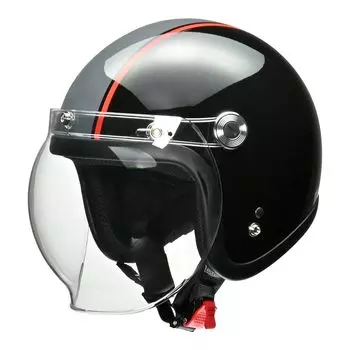 Мотоциклетный шлем LEAD Jet BARTON черный x серый, свободный размер, совместимый со всеми смещениями BC-10 (Менее 57-60см)