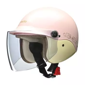 Мотоциклетный шлем LEAD Street Alice Pearl Pink One Size Semi-Jet QJ-3 -