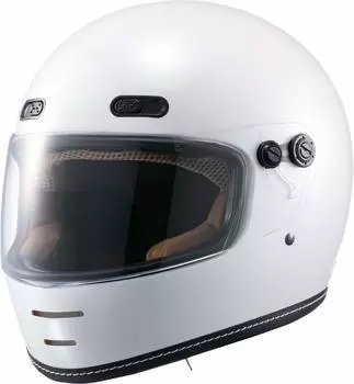 Мотоциклетный шлем MARUSHIN Neo Retro Full Face END MILL Pearl White L Size MNF1 2001115 (59-60см)