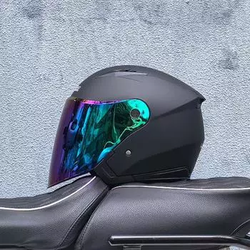 Мотоциклетный шлем мужской женский четыре сезона capacete para motocicleta cascos para moto гоночные полушлемы с двойными линзами XL