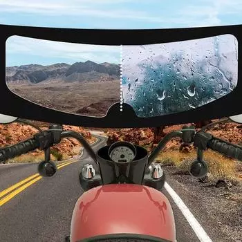 Мотоциклетный шлем Прозрачная противотуманная пленка, защищающая от дождя, линзы шлема, прочное нанопокрытие, наклейка, аксессуары для мотоциклетного шлема для вождения Antifog