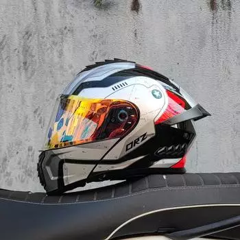 Мотоциклетный шлем с двойной линзой, откидной шлем Casco Para Motocicleta, анфас шлем, мото M