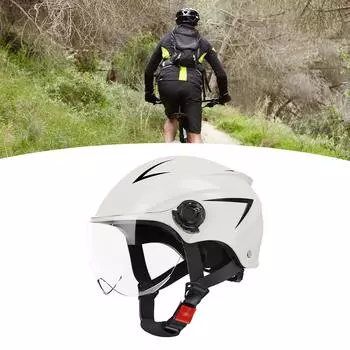 Мотоциклетный шлем с защитой от солнца, откидной шлем для езды, всесезонный шлем для мужчин и женщин белый
