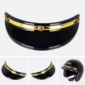 Мотоциклетный шлем солнцезащитный козырек протектор 3 кнопки ретро открытый откидной козырек щиток модифицированные части для мужчин или женщин серый