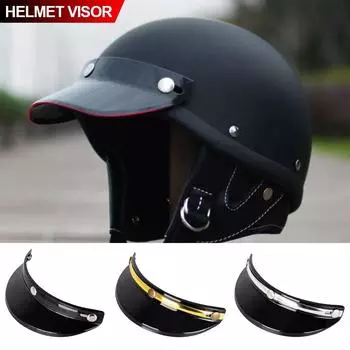 Мотоциклетный шлем солнцезащитный козырек протектор 3 кнопки ретро открытый откидной козырек щиток модифицированные части для мужчин или женщин серый