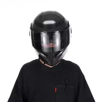 Мотоциклетный шлем унисекс для взрослых, крутая экипировка для гонщика, новый уличный туристический мотоцикл на четыре сезона XL чёрный