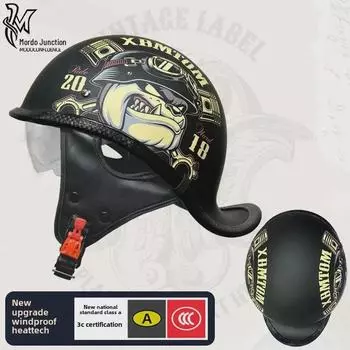 Мотоциклетный шлем унисекс в стиле ретро-рыцаря, сертифицирован 3C, универсальный, подходит для всех сезонов M