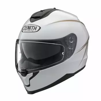 Мотоциклетный шлем Yamaha, полнолицевой, ZENITH, солнцезащитный козырек, модель Pinstripe Pearl White, размер M YF-9 (57-58см) 90791-1783М