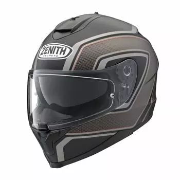 Мотоциклетный шлем Yamaha, полнолицевой, ZENITH, солнцезащитный козырек, модель Sports Stripe Grey, размер L, YF-9 (Матовый) (58-59см) 90791-1785Л