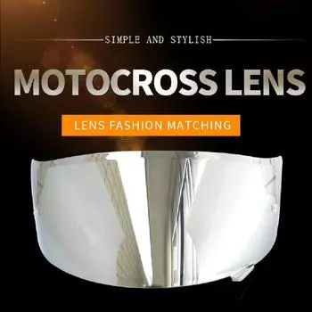 Мотоциклетный солнцезащитный козырек с защитой от УФ-лучей и царапин, ветрозащитный шлем, сменный козырек для линз серебряный