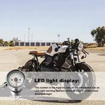 Мотоциклетный спидометр с подсветкой LED дисплей Мотоциклетные приборы кластера Высокоточный мотоциклетный одометр спидометр датчик 1.3/16 серебряный
