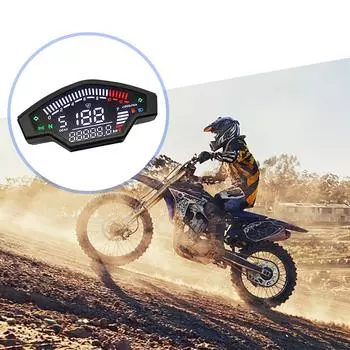 Мотоциклетный спидометр ЖК-дисплей мотоциклетный тахометр одометр водонепроницаемый высокая точность для модификации Vortex200 CHINA