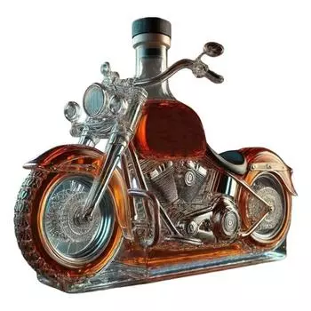 Мотоциклетный стеклянный декантер для виски, графин для вина с дизайном мотоцикла, декоративная бутылка для виски для любителей мотоциклов, для бара, стола, кухни Car прозрачный