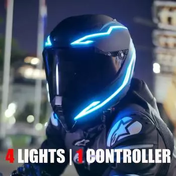 Мотоциклетный светодио дный сигнальный шлем для ночной езды EL холодный свет 4 режима светодиодный велосипедный шлем световая полоса декоративный комплект аксессуары для бара оранжевый