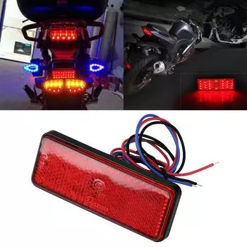 Мотоциклетный светодиодный стоп-сигнал Задний фонарь Стоп-сигнал Светодиодный отражатель Мотоциклетный стоп-сигнал Задний фонарь для мотоцикла 12 В Сигнальная лампа для мотоцикла Мотор красный