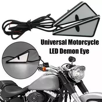 Мотоциклетный светодиодный треугольник Demon Eye Light Evil Eyes проекционная доска для фар с мягкой наклейкой на верхнюю часть автомобиля, аксессуары для украшения