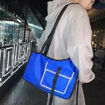 Мотоциклетный светоотражающий передний карман, красочная мужская и женская мотоциклетная сумка через плечо унисекс, новинка весны 2022 года, сумка через плечо на одно плечо