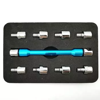 Мотоциклетный велосипедный ключ с ЧПУ с 10 закаленными насадками 5,0–6,8, чехлы