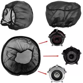 Мотоциклетный воздушный фильтр крышка пылезащитный песок защитные чехлы для очистки двигателя пылезащитный дышащий чехол для Harley чёрный