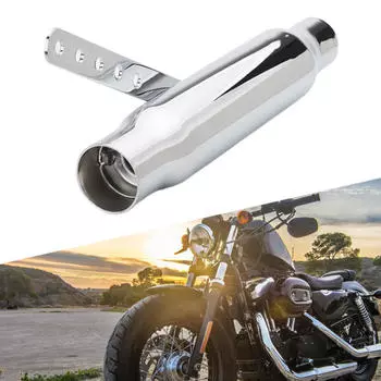 Мотоциклетный выхлопной коллектор Модификация выхлопной трубы Мотоциклетное оборудование Ретро серебряный
