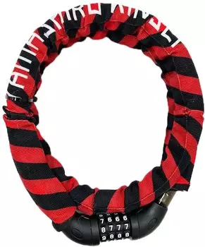 Мотоциклетный замок Yamashiro, тщательно изготовленный, с циферблатом, красный, 1200 мм, ключ не требуется, YKL-007, 19 мм, 4-значный, YKL007DL-1200RD красный