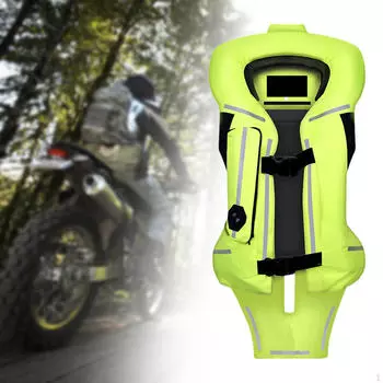 Мотоциклетный жилет с подушкой безопасности, мотокроссовая подушка безопасности, ветрозащитная удобная куртка для мотоциклистов Black L