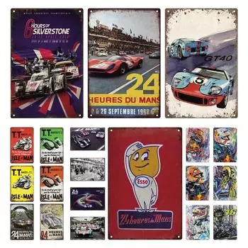 Мотоциклисты металлический жестяной знак F1 Racer Racing плакат классический спортивный человек пещера гараж настенные знаки художественные таблички жестяная пластина знак