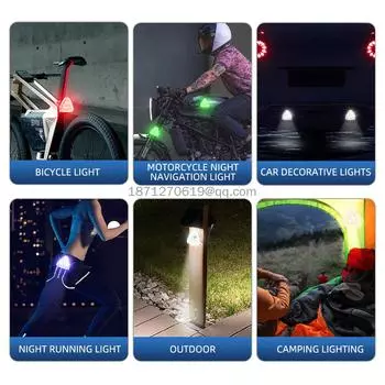 Мотоциклы RGB подсветка Ночью Автомобиль Беспроводной Предупреждение Противоугонная Сигнальная Лампа Предотвращение Столкновения Заднего Вида Стробоскоп Автомобильные Аксессуары