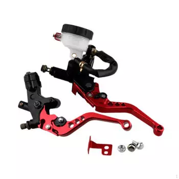 Мотоциклы с ЧПУ 7/8 дюйма 22 мм тормозные рычаги сцепления комплект,регулируемые рычаги,замена, красный