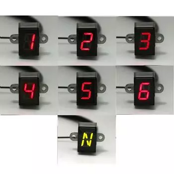 Мотокросс Мотоциклетная Экипировка Универсальный Мотоцикл 6 Скоростей Цифровой Рычаг Переключения Передач Датчики Дисплей Передач чёрный