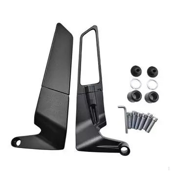 Motorbike Rearview Mirrors Sturdy Easy to Install Aluminum Alloy Multiuse Fixed Wing Modification