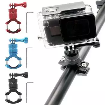 Motorcycle 360 Swivel Clamp Motorcycle Handlebar Clamp Bike Handlebar Mount Bicycle Camera Holder чёрный